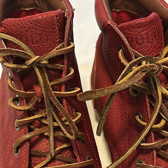 Vintage TEDD red Ralph Lauren leather boots size 9D - Picture 5 of 9